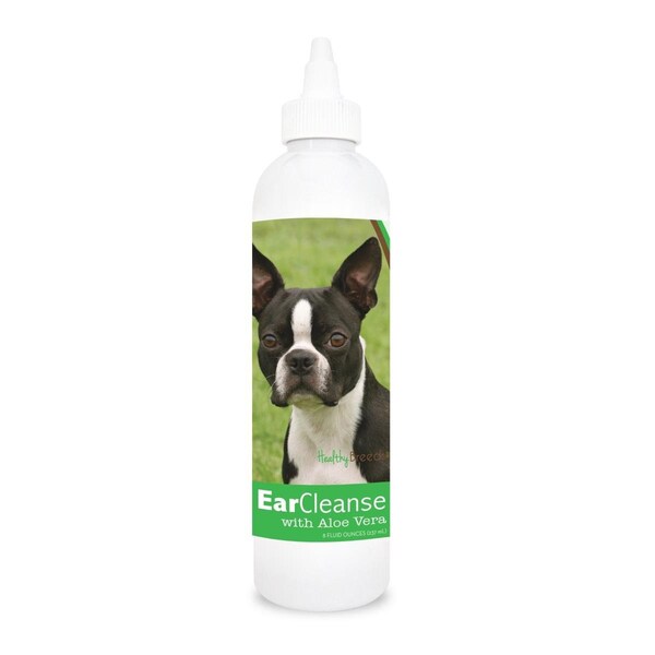 Healthy Breeds 8 oz Boston Terrier Ear Cleanse with Aloe Vera Cucumber Melon 840235103653 - main